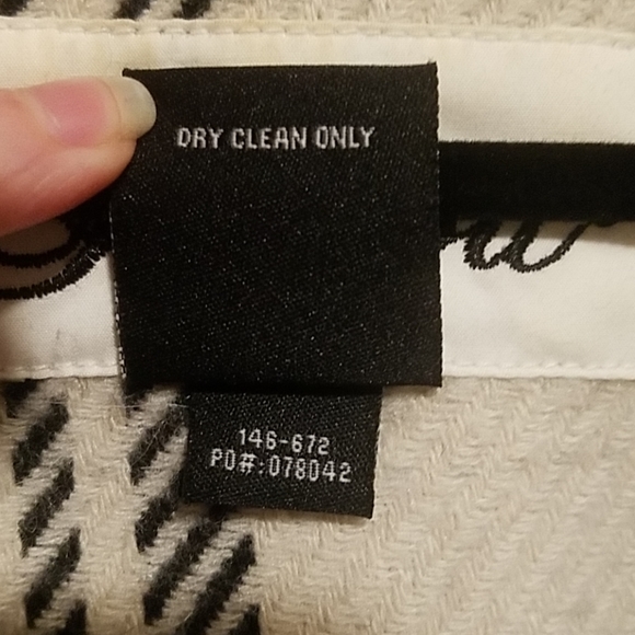 Jou Jou Black and Ivory Checkered Coat - Picture 4 of 5